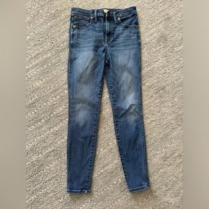 Madewell 10 in high rise skinny jeans